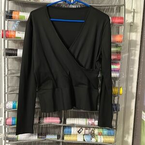 Black long sleeve top